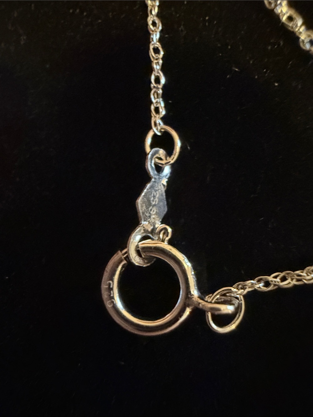 925 Silver Key Lab Diamond Accents Pendant Necklace - - Picture 4 of 4